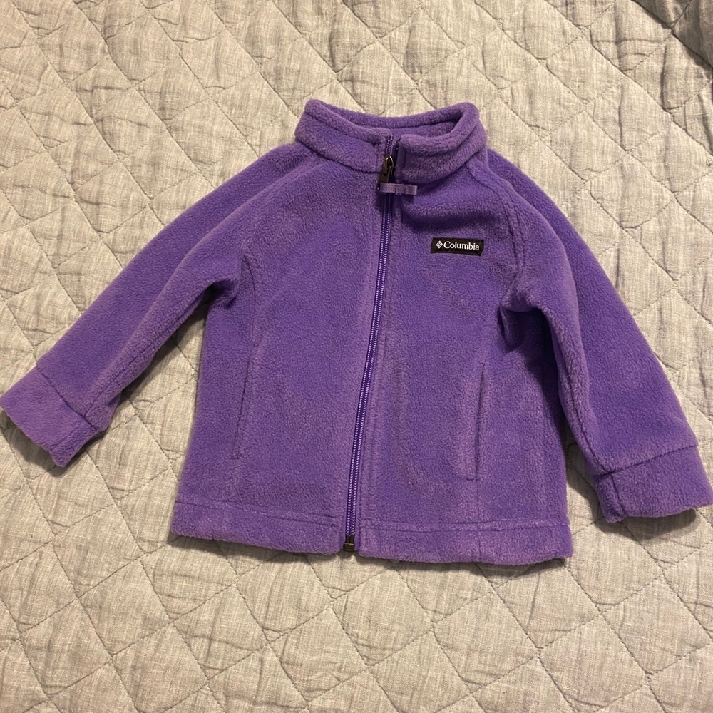 Columbia purple fleece jacket size 6-12 months